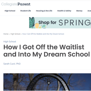 Article screenshot: How I Got Off the Waitlist and Into My Dream School