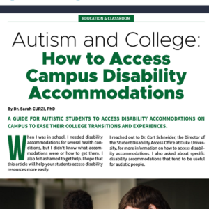 Article screenshot: Autism and College, How to Access Campus Disability Accommodations